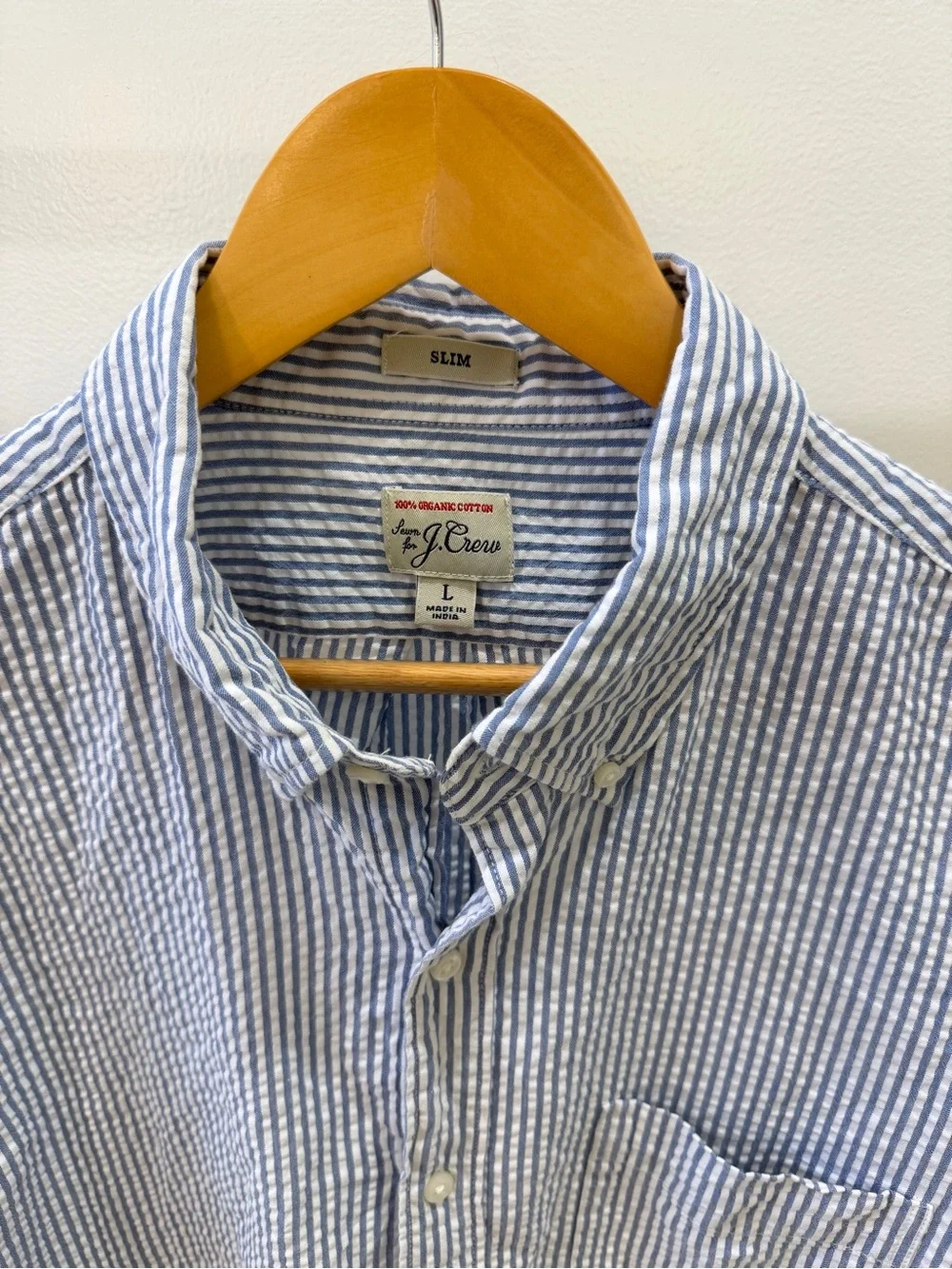 J Crew Slim Seersucker Shirt